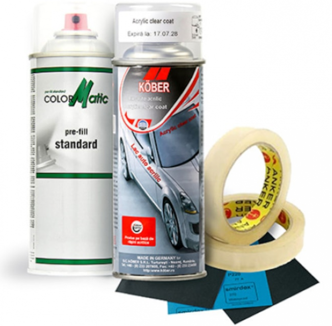 Kit Complet de Retus Spray Vopsea cod culoare la comanda, Autocolor, 400 ml