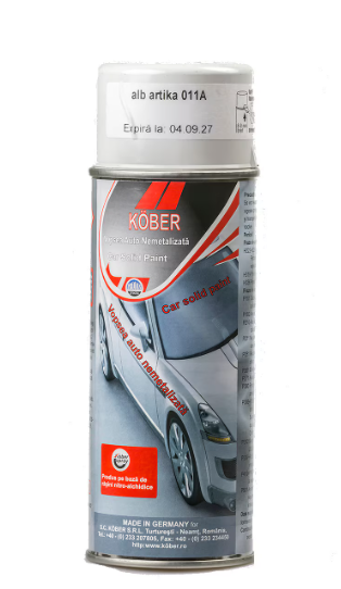 Spray vopsea auto Kober, Alb 011A Logan, 400 ml
